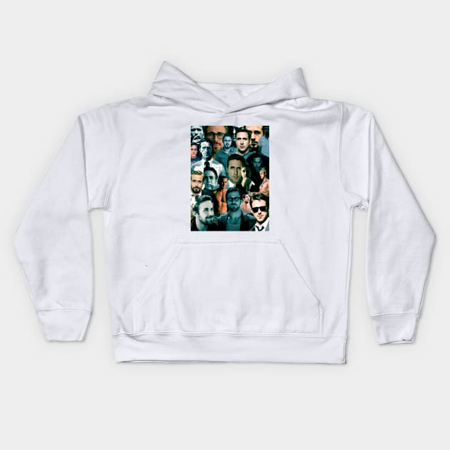 Ryan Gosling Collage Kids Hoodie by Rolfober